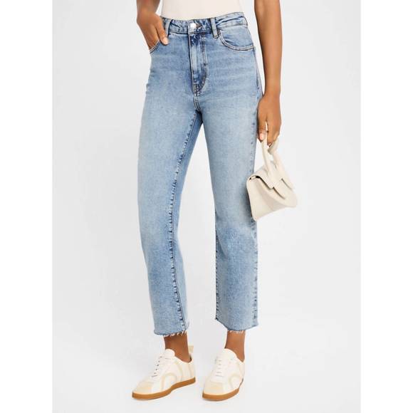 NEW FRAME ruler crop jeans in ndio vintage fray